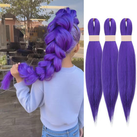 Siphis 26 Inch Dark Purple Braiding Hair Extensions front view