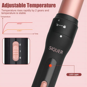 SIQUER curling wand with 1 1/4 inch large barrel