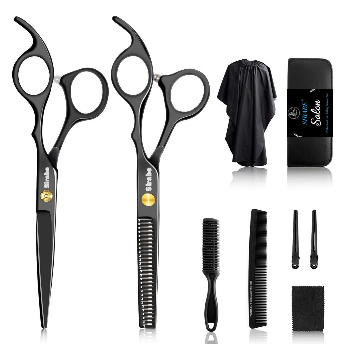 Sirabe Hair Cutting Scissors Set including scissors and accessories