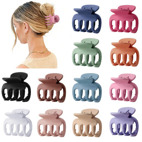 Sisiaipu 12Pcs Hair Clips assorted colors front view