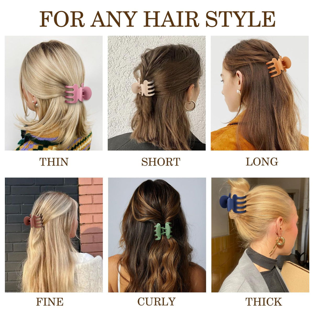 Sisiaipu 12Pcs Hair Clips in a variety of hairstyles