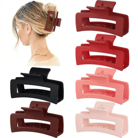 Sisiaipu 3.5 Inch Medium Hair Claw Clips arranged in a pack