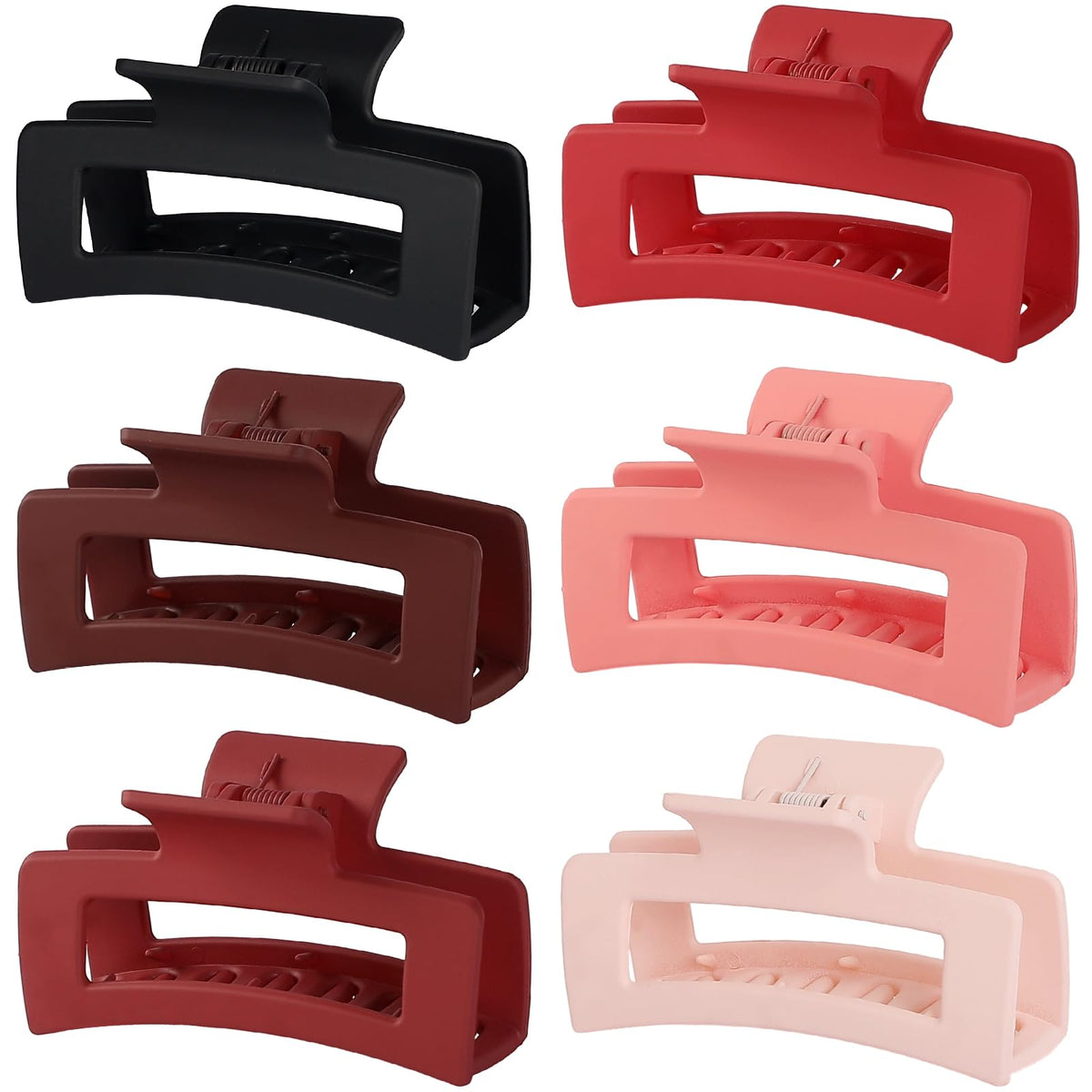 Sisiaipu 3.5 Inch Medium Hair Claw Clips in assorted colours front view