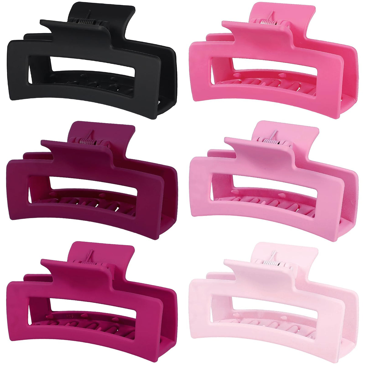 Sisiaipu 3.5 Inch Medium Hair Claw Clips in pink and purple pack