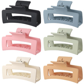 Sisiaipu 3.5 Inch Square Hair Clips in assorted colours pack