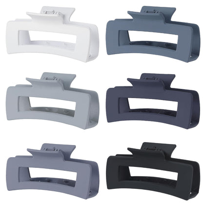 Sisiaipu 4 Inch Big Hair Claw Clips 6 Pack assorted colours