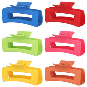 Sisiaipu 4 Inch Big Hair Claw Clips in assorted colours
