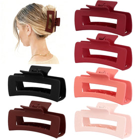 Sisiaipu 4 Inch Big Hair Claw Clips in use with thick hair