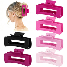 Sisiaipu 4 Inch Large Hair Claw Clip holding thick hair securely