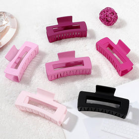 Sisiaipu 4 Inch Large Hair Claw Clip in pink colour