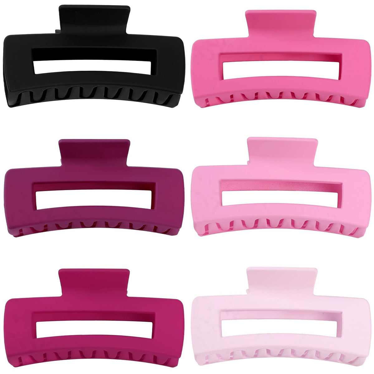 Sisiaipu 4 Inch Large Hair Claw Clip in use while applying makeup