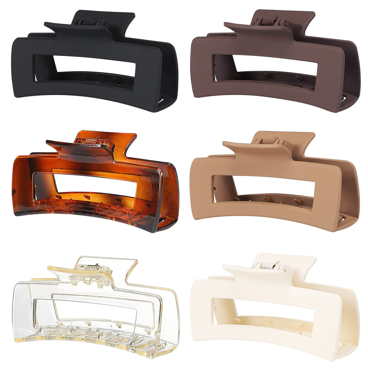 Sisiaipu 4 Inch Large Hair Claw Clips in Amber color front view