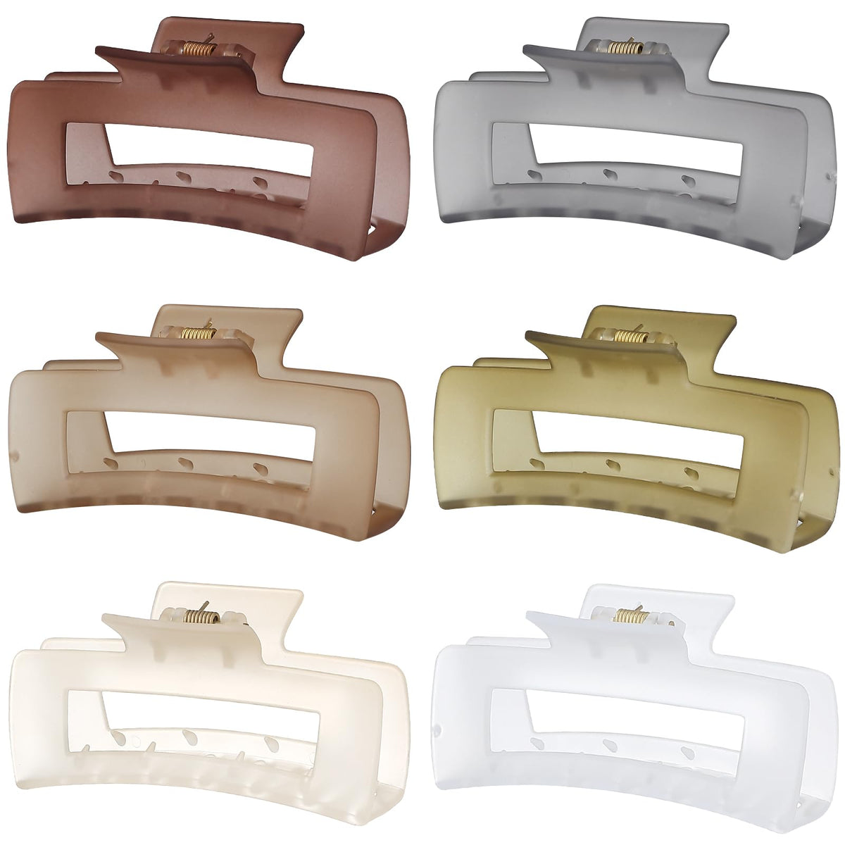Sisiaipu 4 Inch large hair claw clips in assorted colours