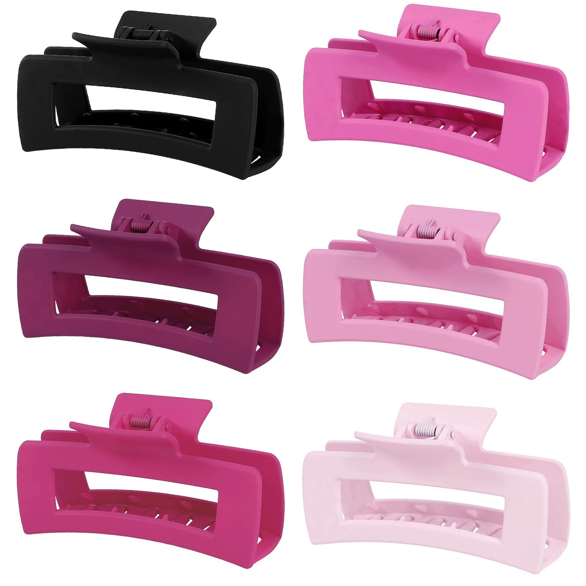 Sisiaipu 4 Inch Large Hair Claw Clips in assorted colours front view