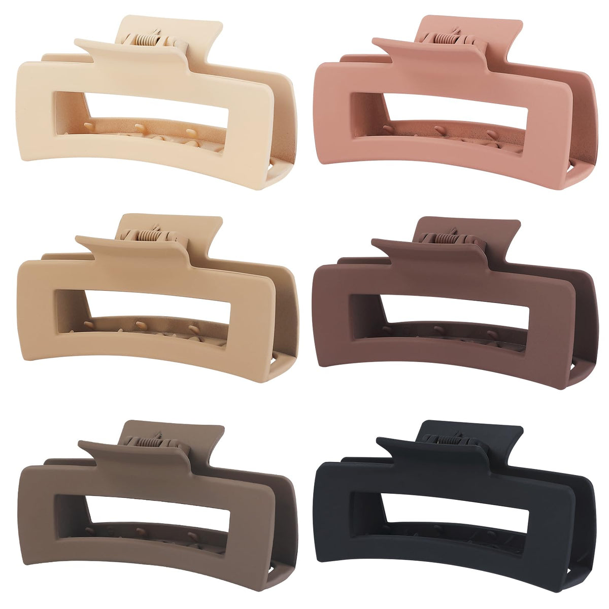 Sisiaipu 4 Inch Large Hair Claw Clips in coffee colour front view