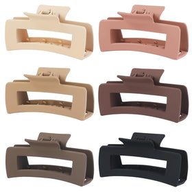 Sisiaipu 4 Inch Large Hair Claw Clips in coffee colour front view