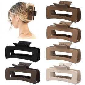 Sisiaipu 4 Inch Large Hair Claw Clips in use holding hair