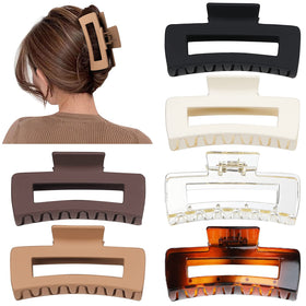Sisiaipu 4 Inch Large Hair Claw Clips in various colors