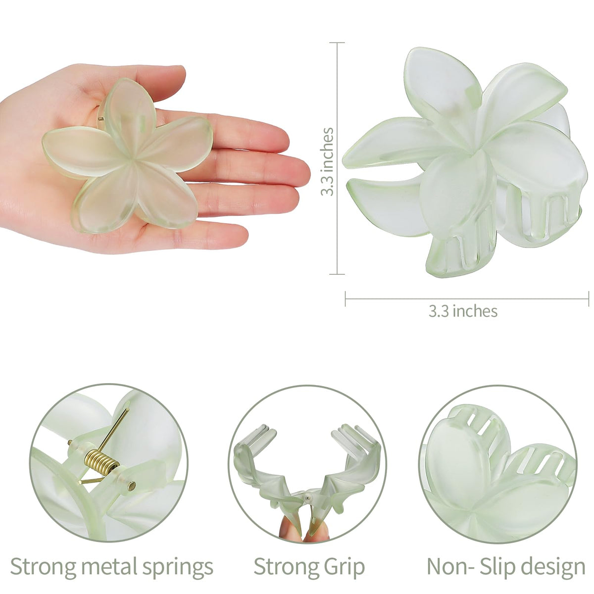 Sisiaipu Flower Hair Clip in use, holding hair securely while applying makeup