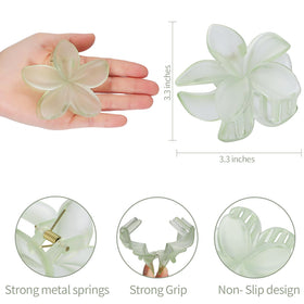Sisiaipu Flower Hair Clip in use, holding hair securely while applying makeup