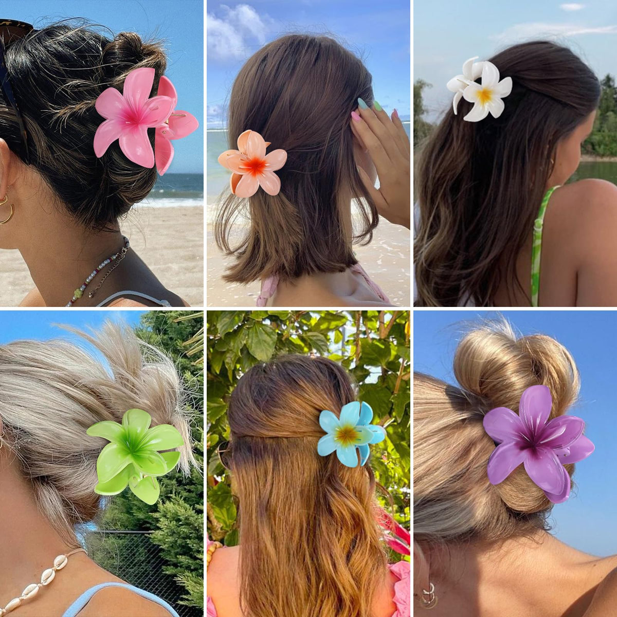 Sisiaipu Flower Hair Clip in use while applying makeup