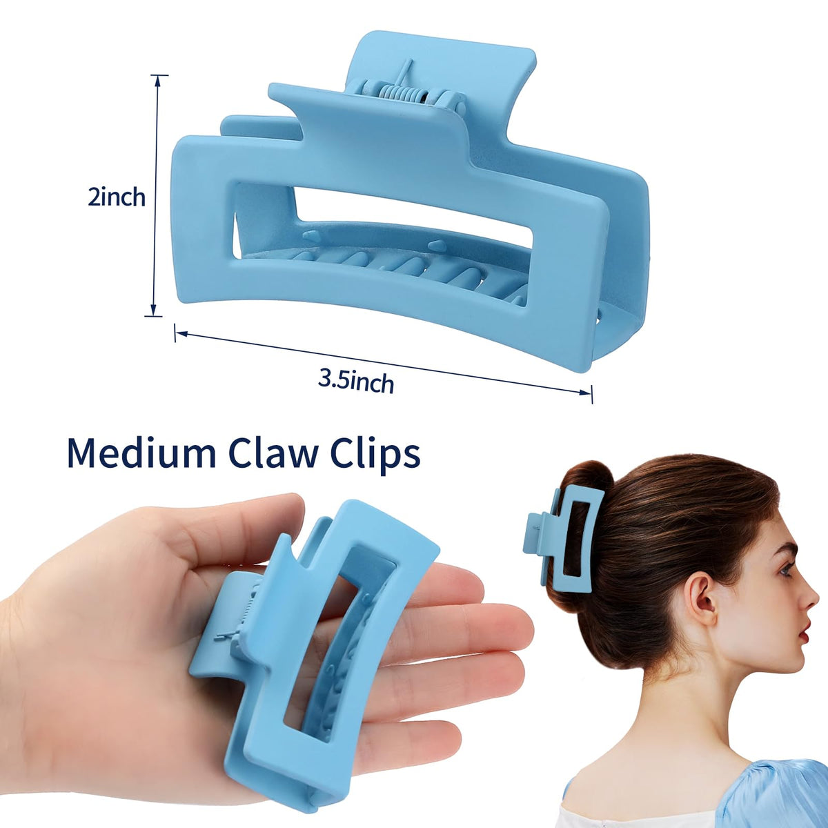 Sisiaipu hair claw clip in Black on a white background