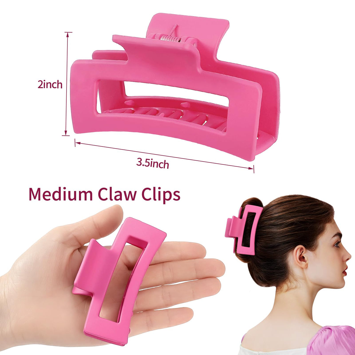 Sisiaipu hair claw clip in use while applying makeup