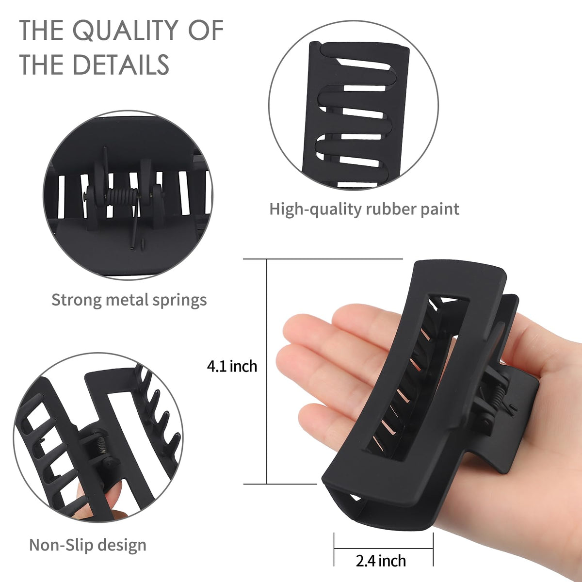 Sisiaipu hair claw clips displayed in a set of six