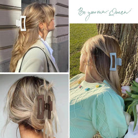 Sisiaipu hair clip in white colour, side view