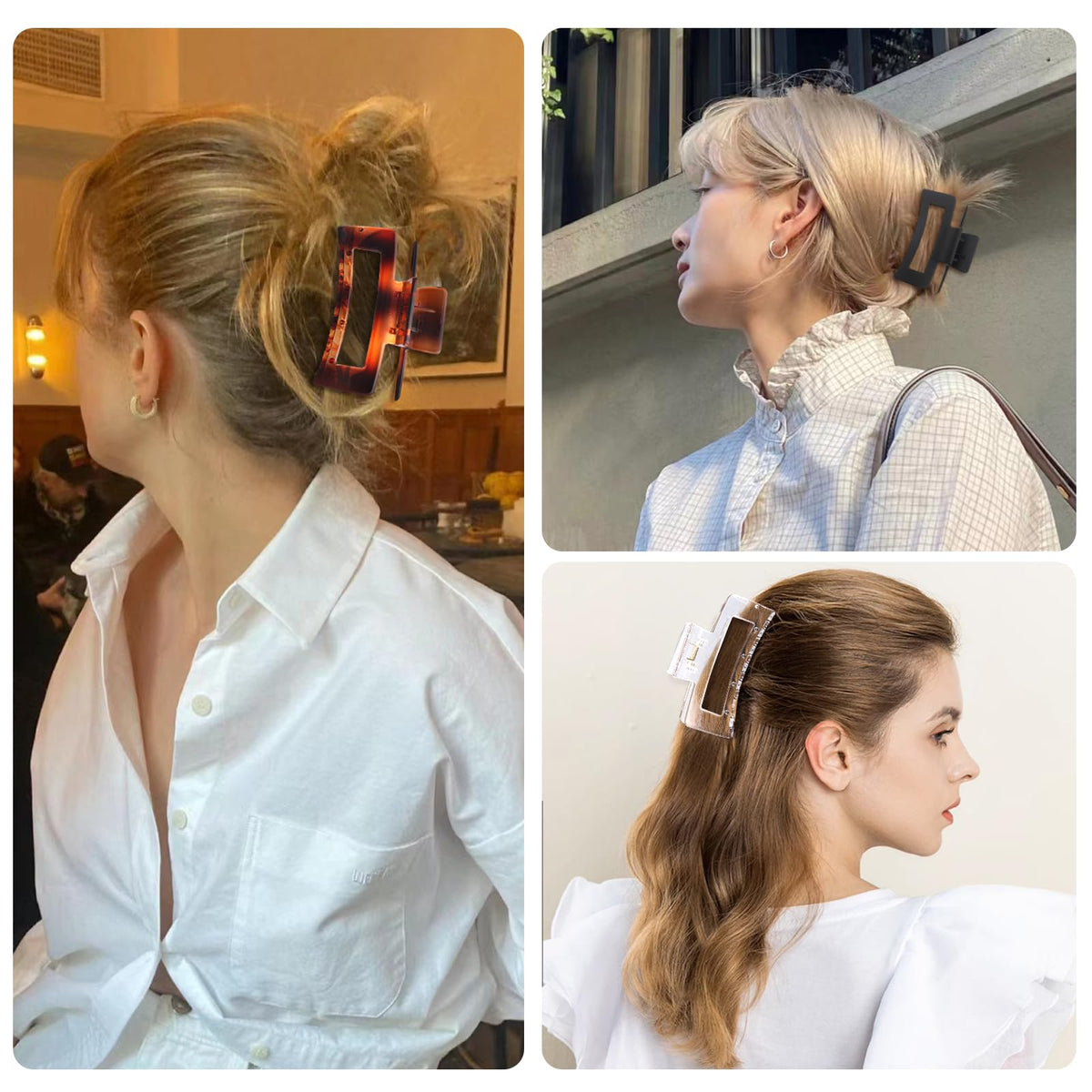 Sisiaipu hair clips being used to hold hair up while applying makeup