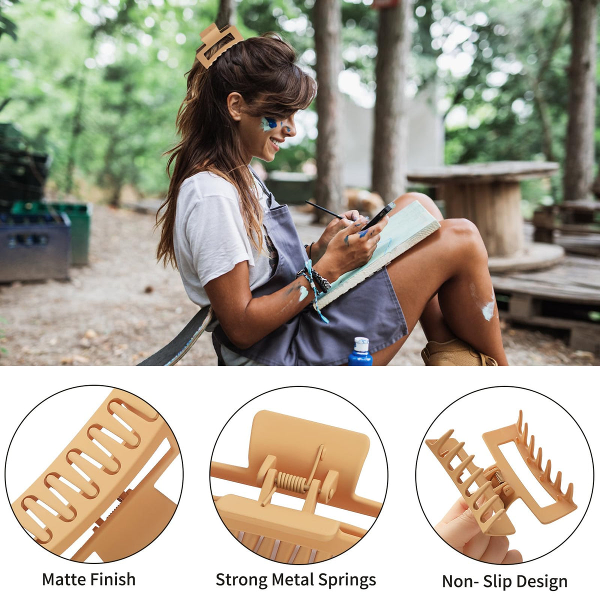 Sisiaipu hair clips in use while styling hair