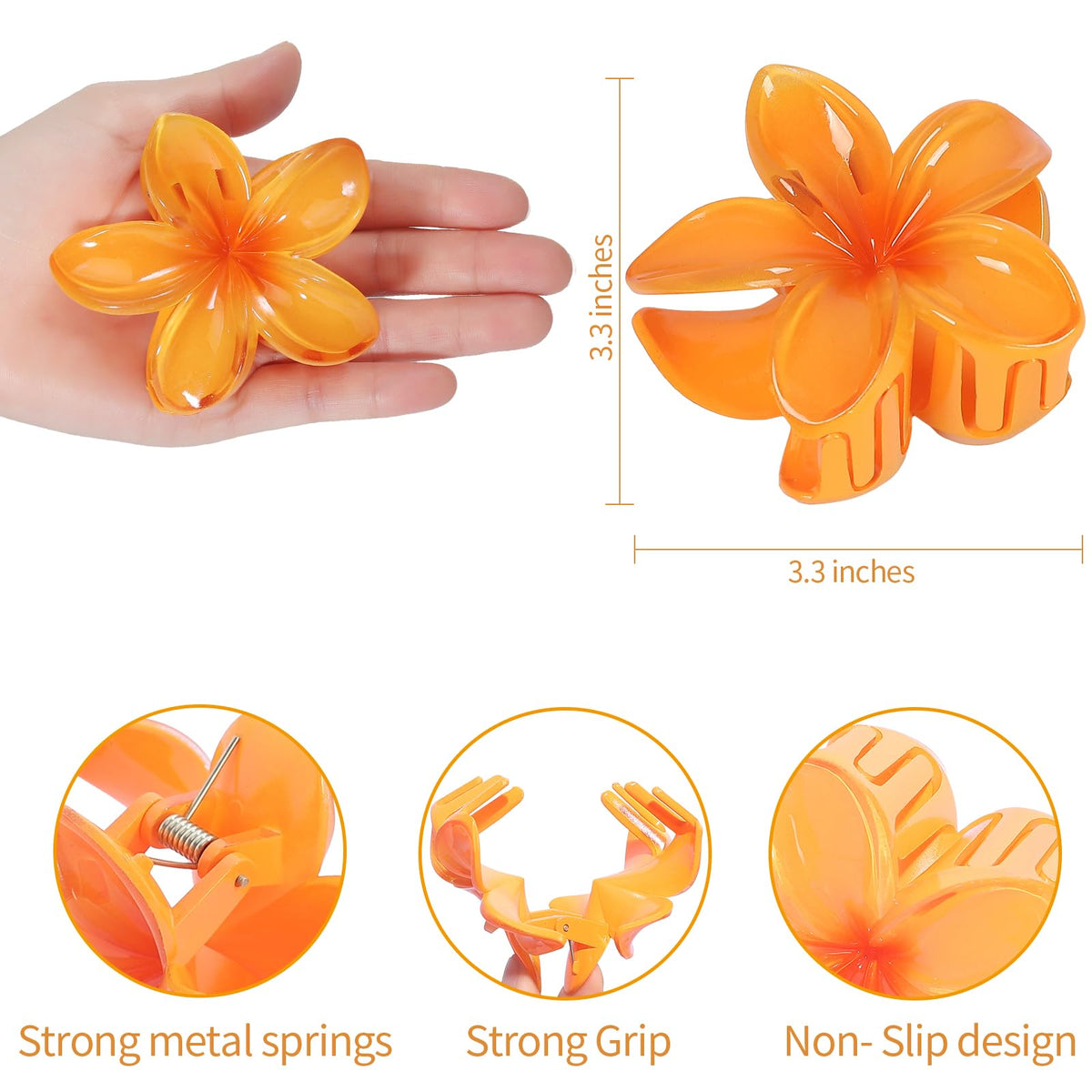 Sisiaipu Hawaiian flower hair clips red, lifestyle scene