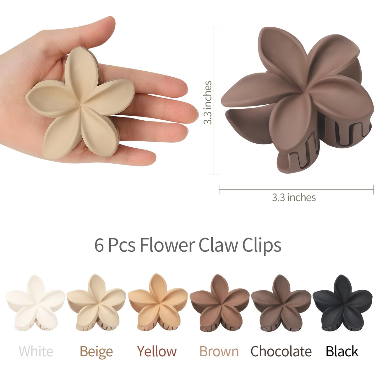 Sisiaipu Hawaiian Plumeria flower claw clip in yellow close-up