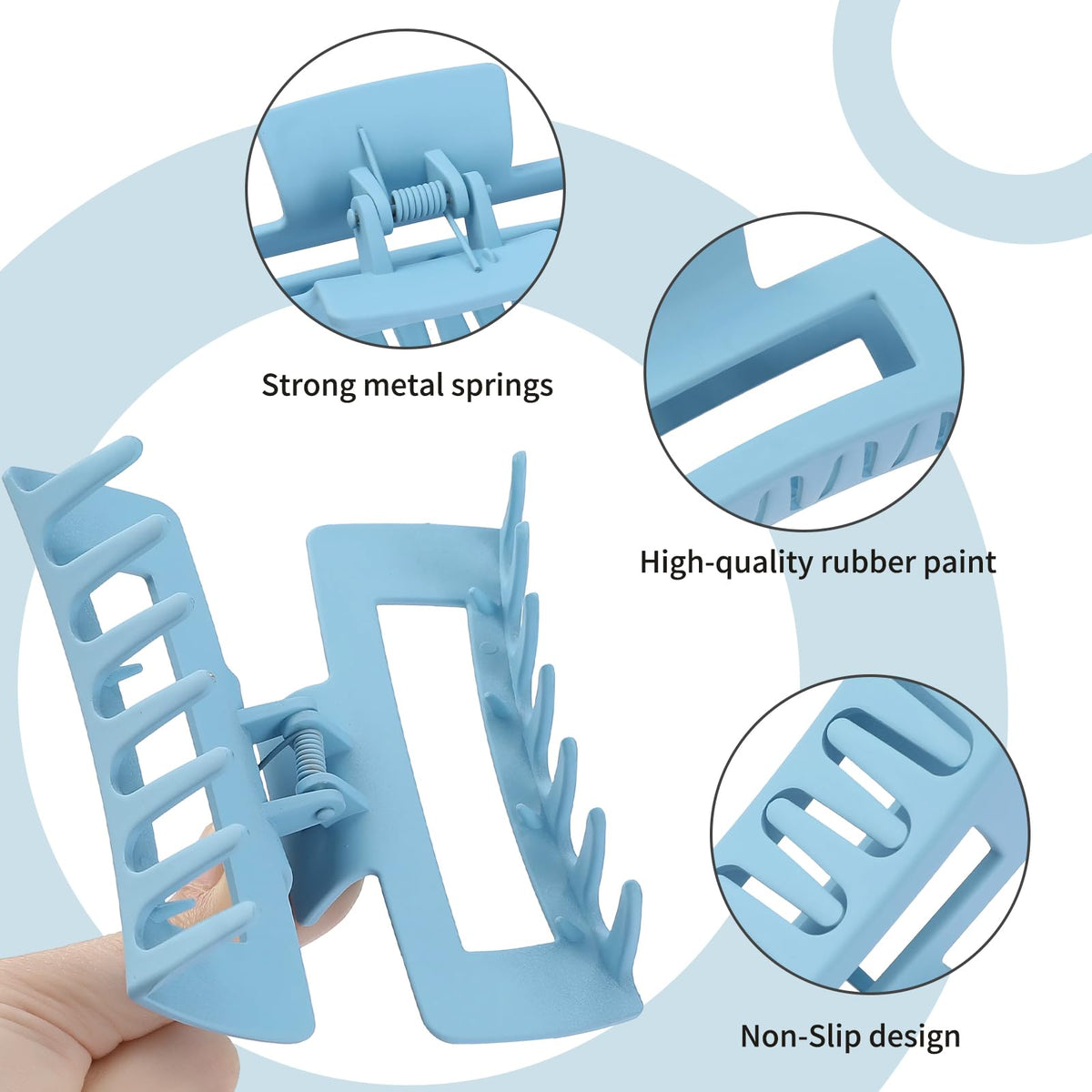Sisiaipu Large Hair Claw Clip in use during makeup application