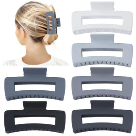 Sisiaipu large hair claw clip side view in grey