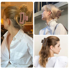 Sisiaipu medium square claw clip in Nude Pink colour