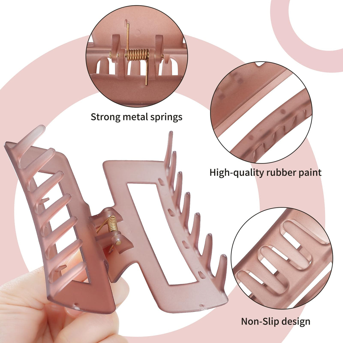 Sisiaipu rectangular hair claw clips displayed in a package