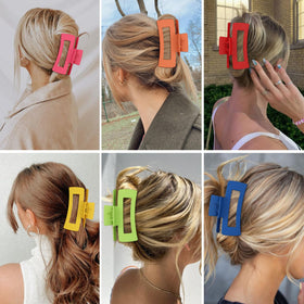 Sisiaipu rectangular hair claw clips in various colours