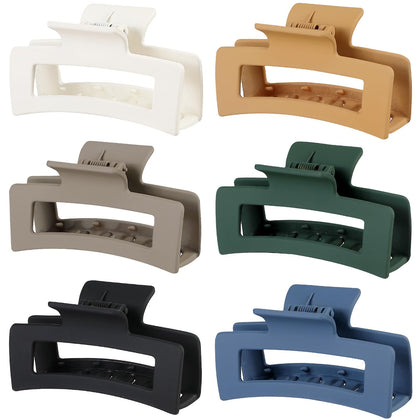 Sisiaipu Square Hair Clips in assorted colours including White, Black, Grey, Blue, Green, and Yellow