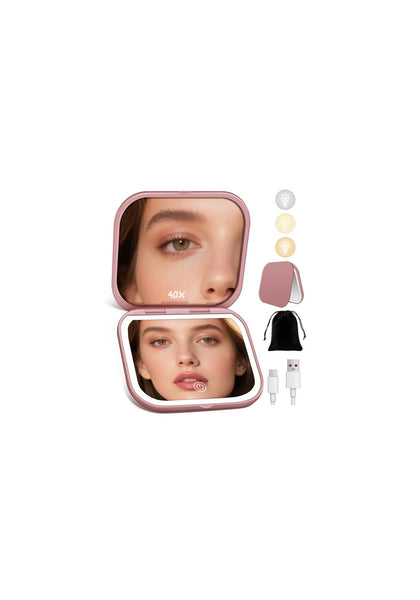 SisKokoro Magnifying Makeup Mirror with Light front view