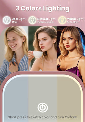 SisKokoro Makeup Mirror in a soft velvet pouch