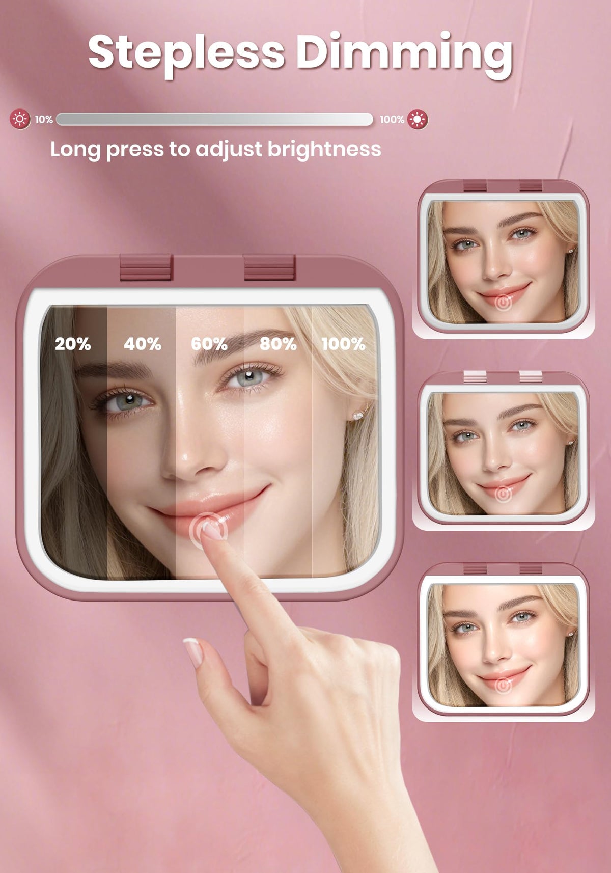 SisKokoro Mirror showing warm lighting mode
