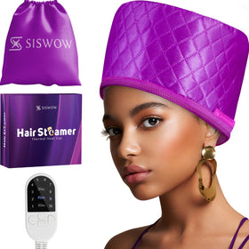 SISWOW Hair Steamer Cap in purple front view