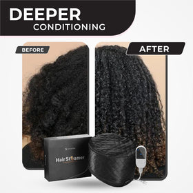 SISWOW Hair Steamer Cap showing adjustable temperature settings