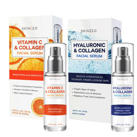Skin 2.0 Hyaluronic & Collagen + Vitamin C Face Serum Set front view