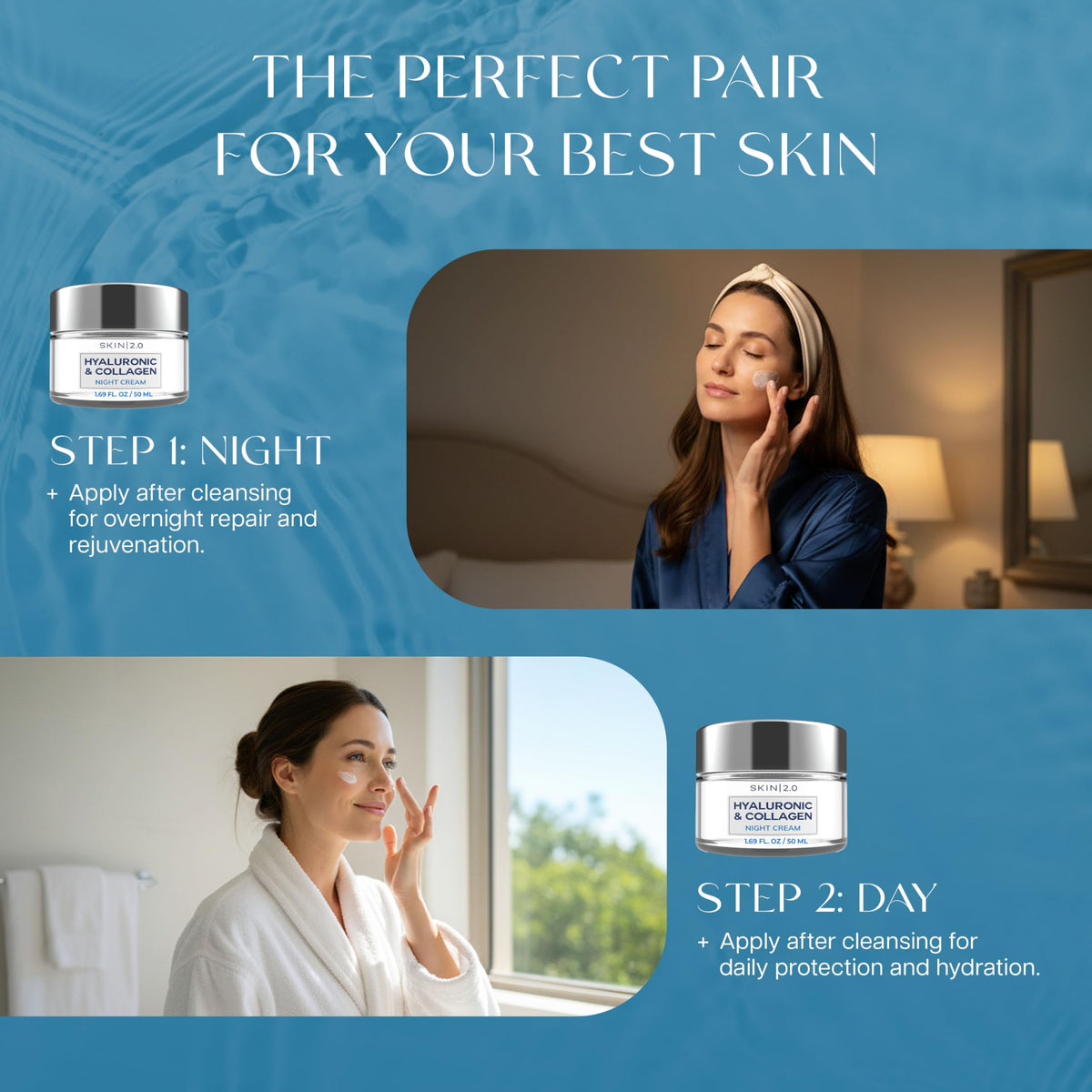 Skin 2.0 moisturizer application on skin