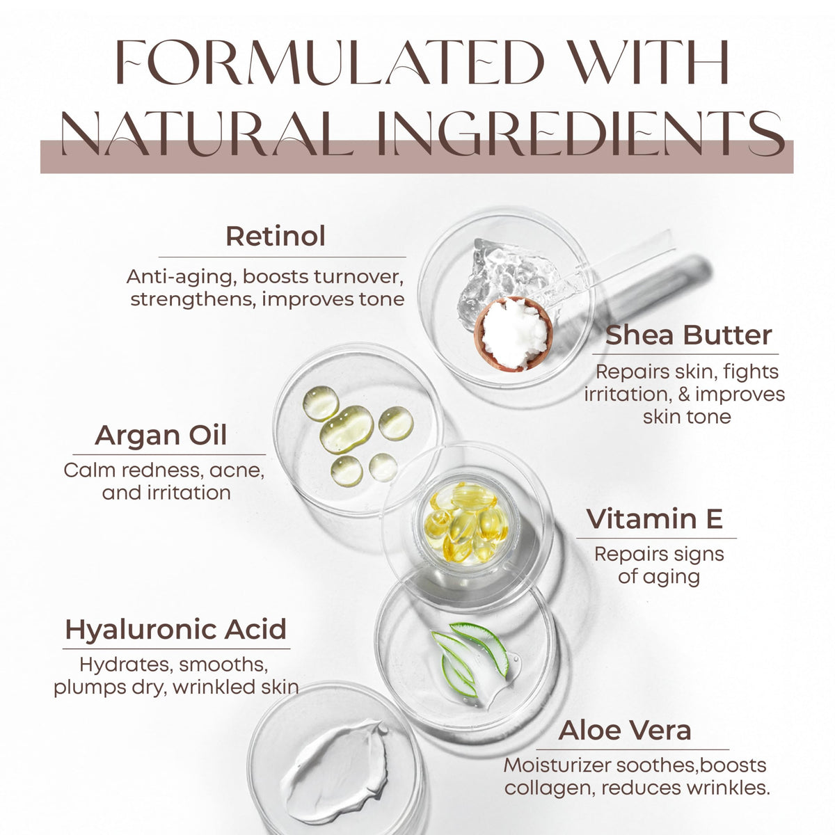 Skin 2.0 Retinol & Vitamin E Face Moisturizer with other skincare products