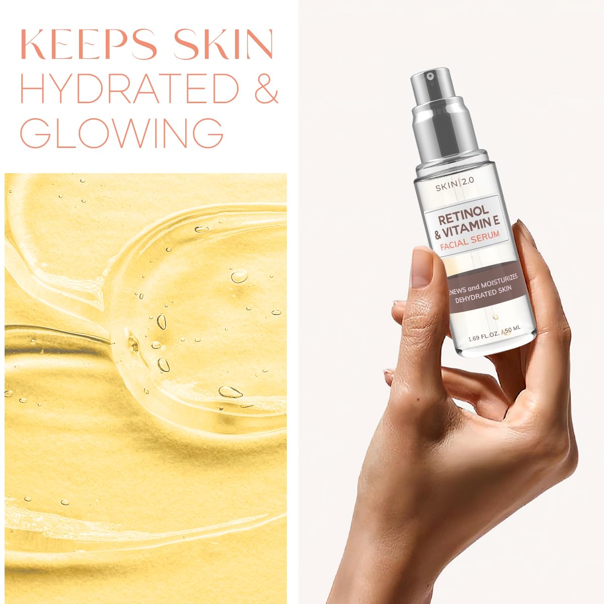 Skin 2.0 Retinol & Vitamin E Face Serum lifestyle scene