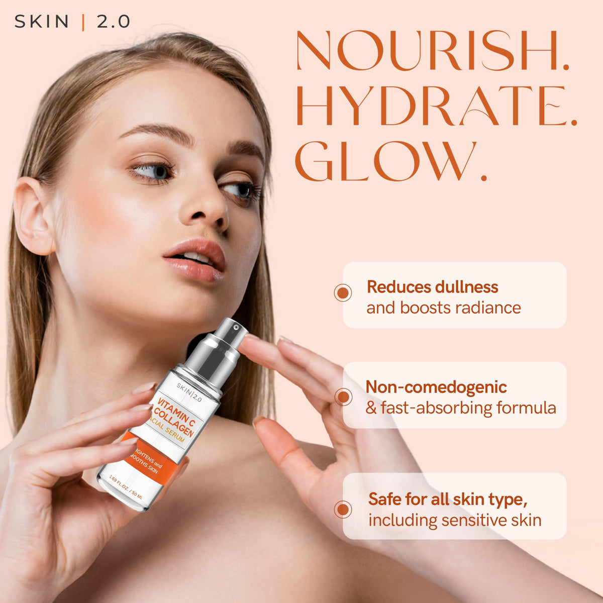 Skin 2.0 Serum and Cream in lifestyle setting