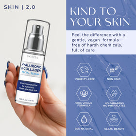Skin 2.0 serum application on skin